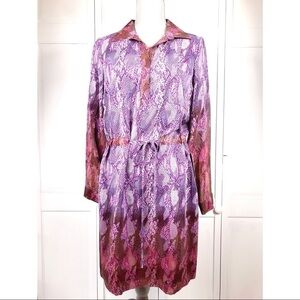 Presley Skye Silk Dress l NORDSTROM SILK LONG SLEEVE SHIRT DRESS 0964
